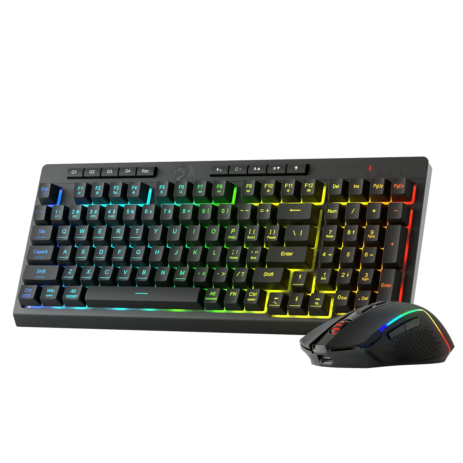 RYLO PRO S142 Membrane Gaming Keyboard & Mouse Tri-Mode Combo