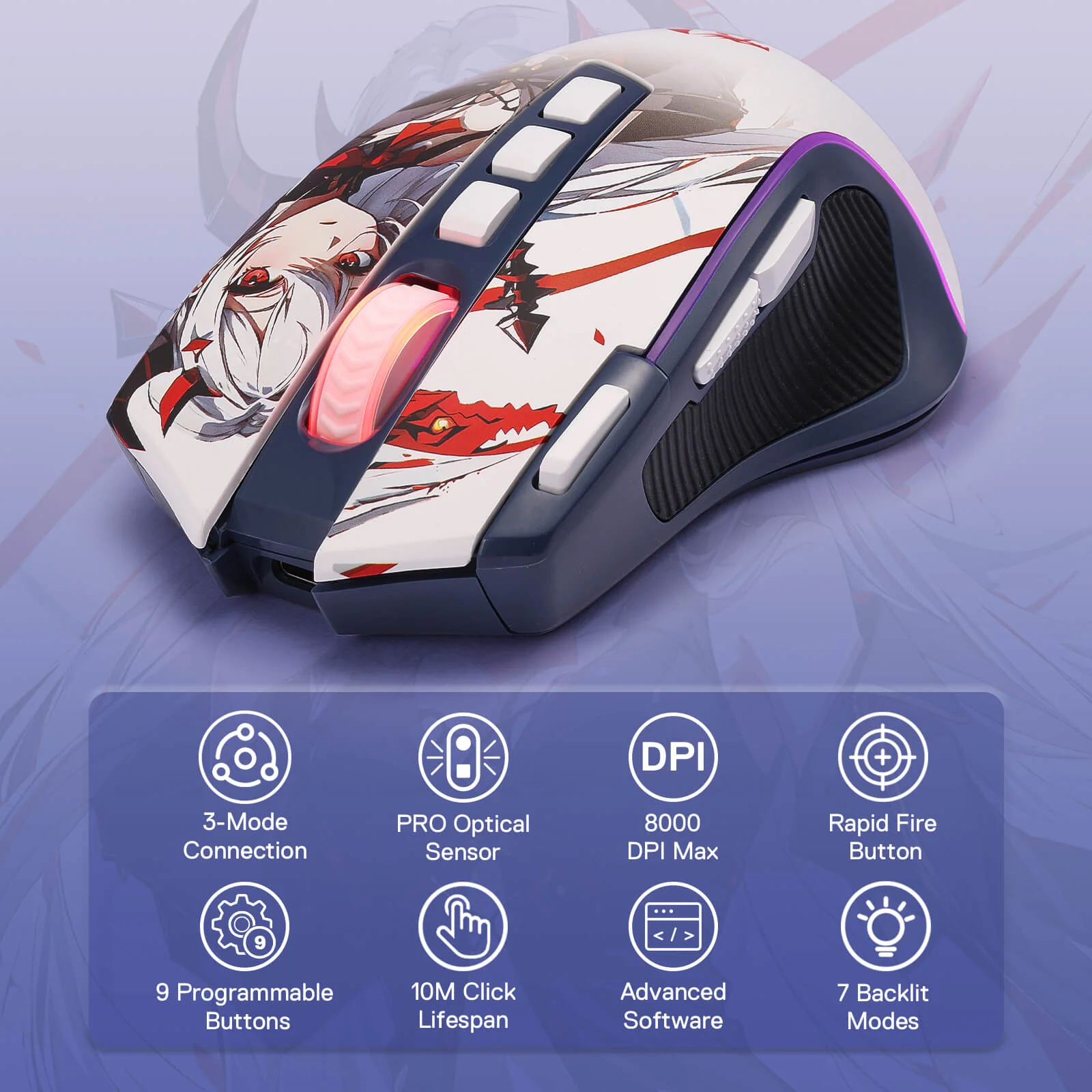PREDATOR M612 PRO Anime Gaming Mouse