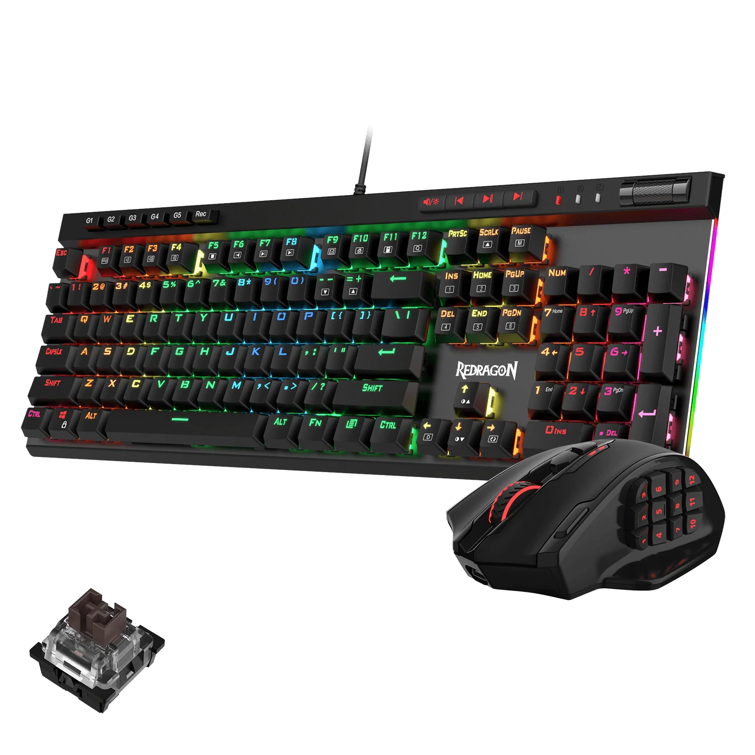 K580 (Brown Switch) Mechanical Gaming Keyboard M913 Wireless Gaming Mouse Bundle