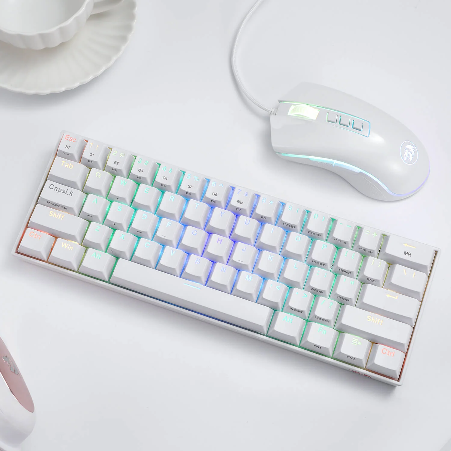 K530 PRO 60% RGB Wireless Mechanical Keyboard M711 RGB Gaming Mouse Bundle