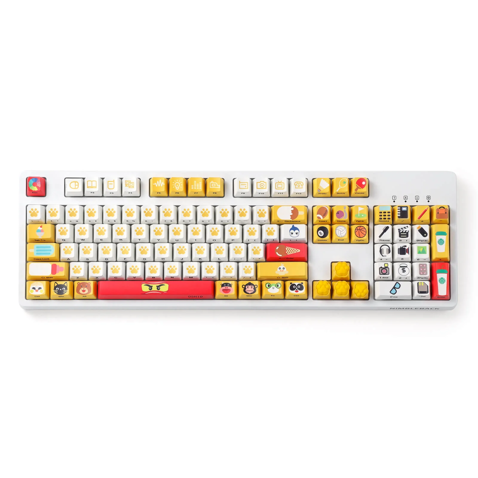 (Only Keycaps) Redragon X LTC 108-Key OEM Profile PBT Double Shot Keycaps