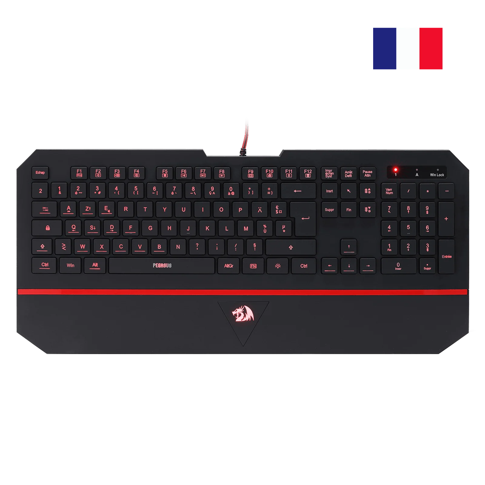 PEGASUS K502 Clavier De Jeu Ã Membrane Filiaire (French Layout Only)