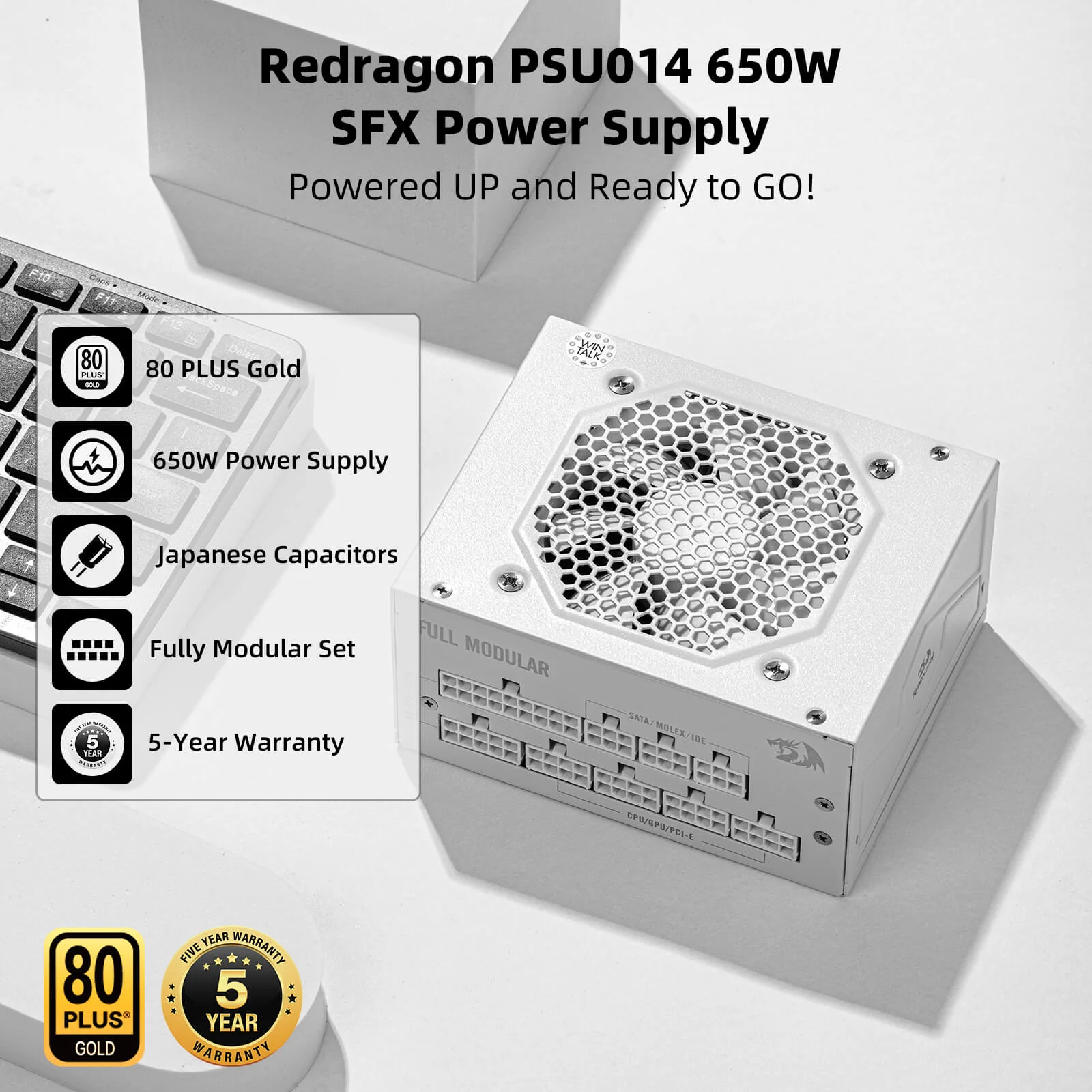 80+ Gold 650 Watt SFX Fully Modular Power Supply